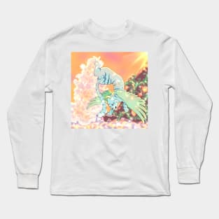 Blue winged tiger at the beach Long Sleeve T-Shirt